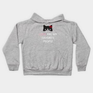 CATS ARE MY FAVORITE PEOPLE Kids Hoodie